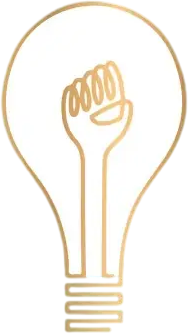 67ed64b99123a_YBEGraphicLogo A light bulb with a hand drawn fist on it.