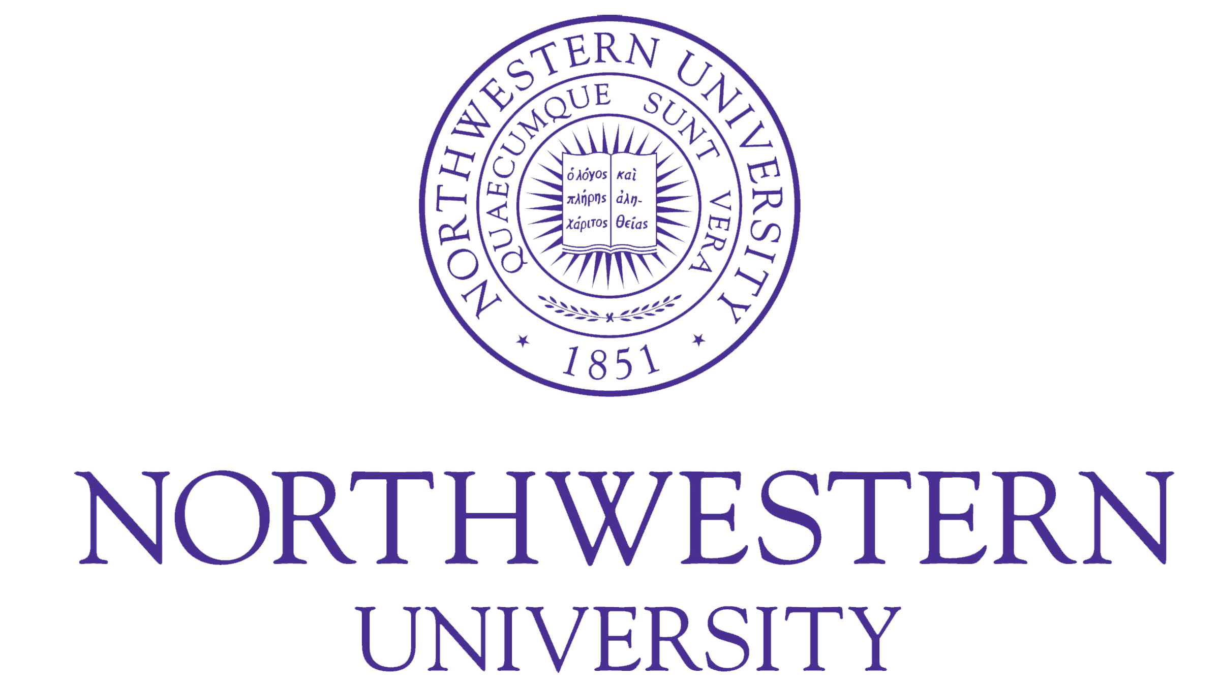 A green shirt with northwestern university in purple