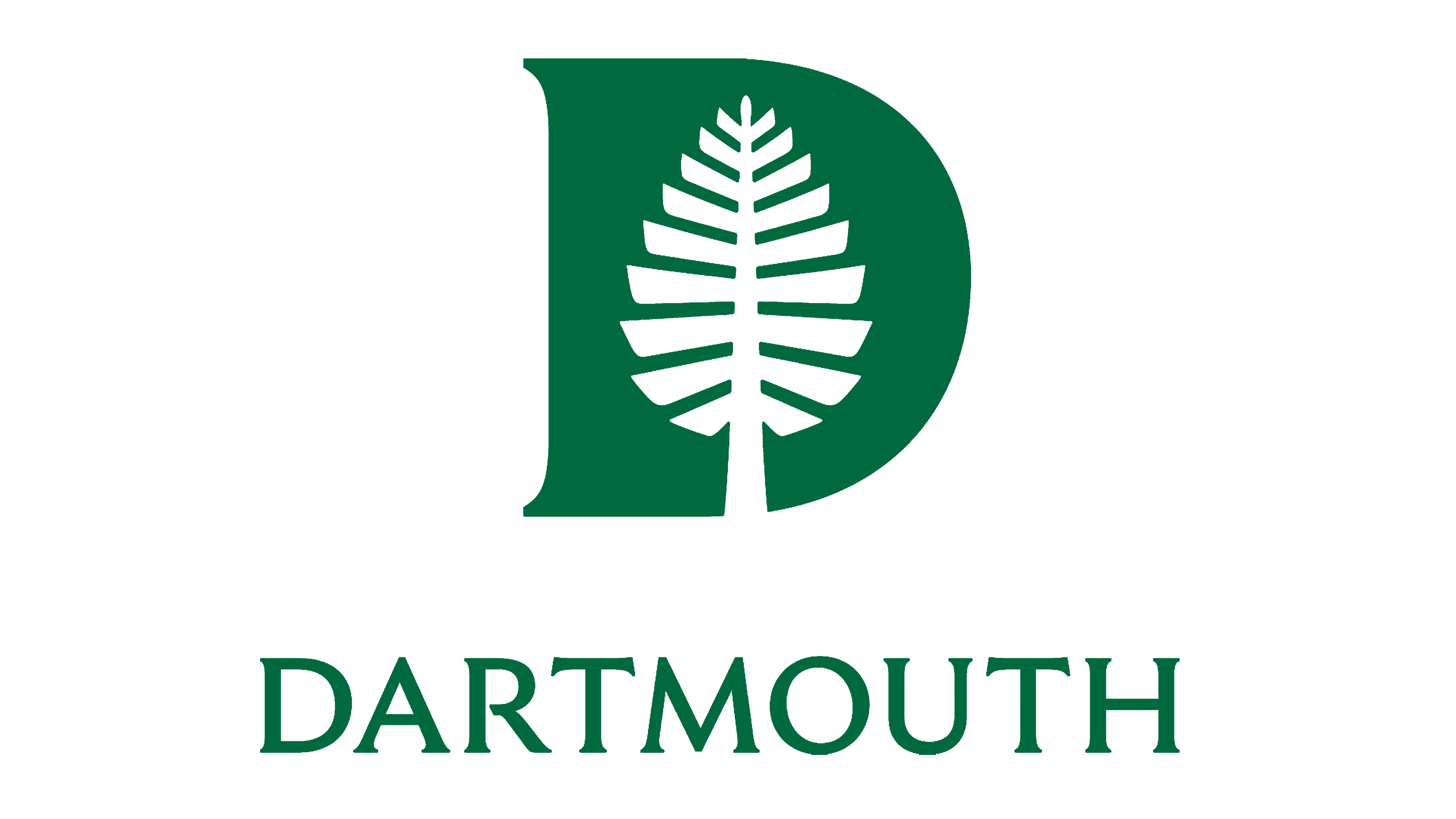 Dartmouth college logo on a green background